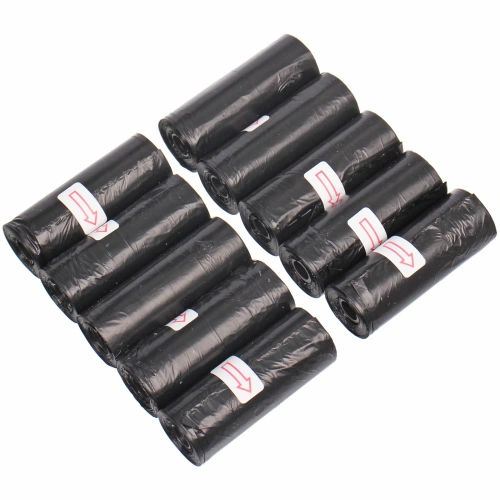 Пакеты для уборки за собакой в наборе 10 рулонов, цвет черный (1*10) (15 шт- 1 рулон)