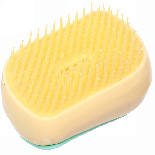 Расческа массажная компактная Harizma, цвет мятныйжелтый, в пластиковой коробке, 86 см_6
