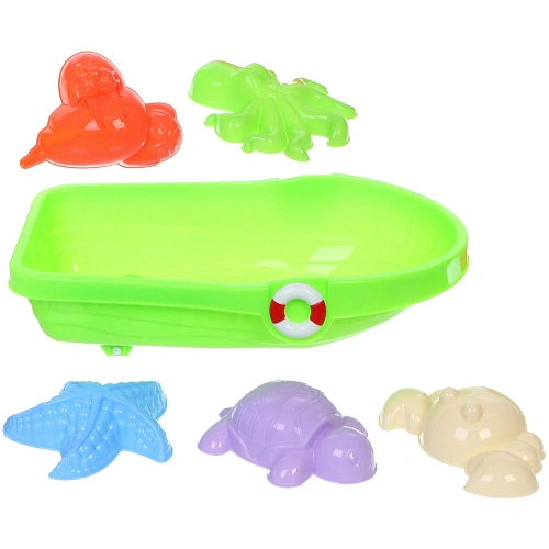 Набор для игры в песочнице Лодочка, 24157 см, 10 предметов, микс_4