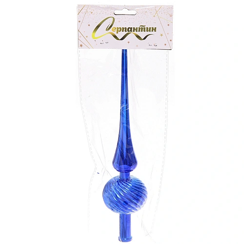 Верхушка на ёлку 25 см Волна, Синий_6