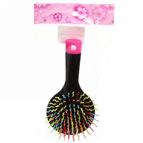 Расческа массажная Мираж, цвет микс, разноцветные зубчики, 15 см_4
