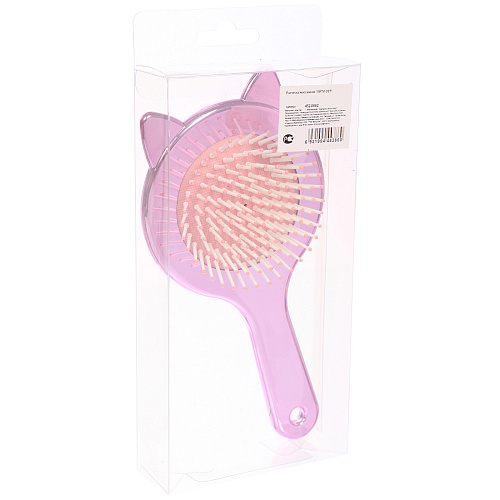 Расчёска массажная зеркальная КИТИ СЕТ, цвет розовое золото, 19510см (коробка PVS)_7