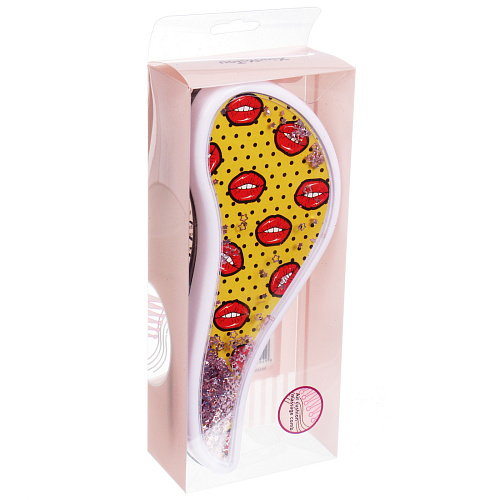 Расческа массажная компактная КАЛИСТО, блестки, микс 4 дизайна, 187,5см (PVC коробка)_8
