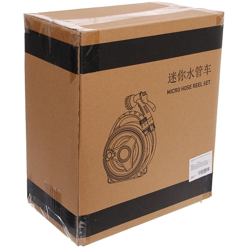 Катушка со шлангом и адаптерами, 10м серо-салатовая HY4017_9