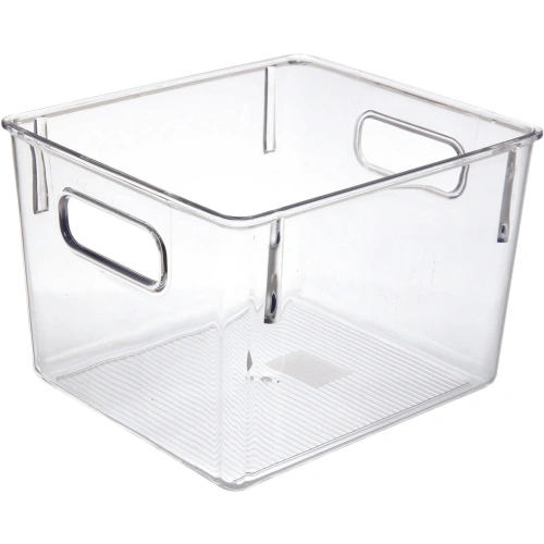 Органайзер для хранения с ручками "ФЛАТТО", прозрачный, 21.7*19.2*15см