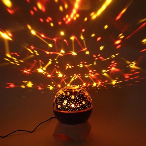 Светильник Диско-шар Double Magic (в комплекте 2 плафона - диско, звездное небо), Bluetooth, авторежим, USB, в ассортименте_9