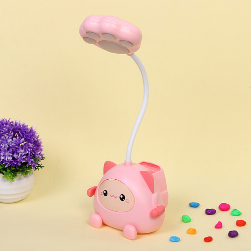 Настольная лампа Милый котёнок LED 11,58,631 см, USB 06w 5V, Розовый_10
